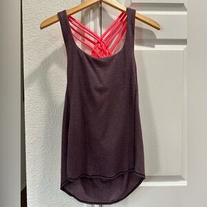 Lululemon Slay The Studio 2-in-1 Tank Top Maroon/Coral Women's Size 4